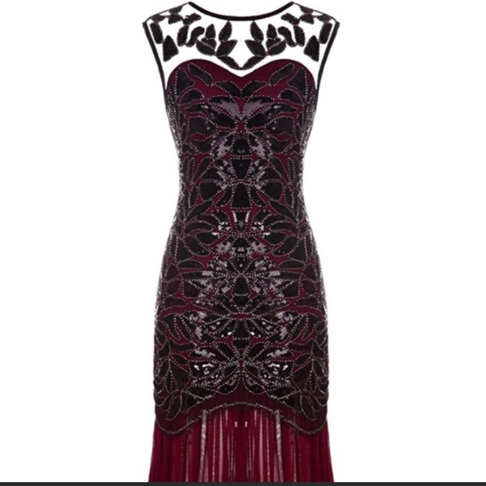 1920’s Floor-Length Sequined Embellished Dress